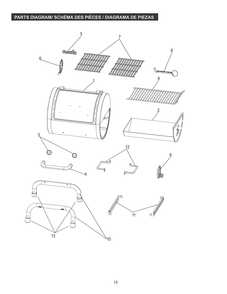 Diagram Diagram and Parts List for 17402057  Char-Broil Grill
