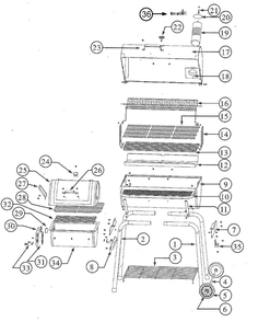 Diagram Diagram and Parts List for 10201566  Char-Broil Smoker