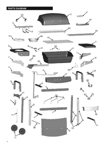 Diagram 1 Diagram and Parts List for 466720113 C-23G3 Char-Broil Grill