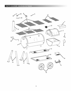 Diagram Diagram and Parts List for 19202096 2019 Char-Broil Smoker