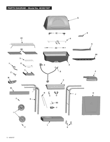 Diagram 1 Diagram and Parts List for 463821507 2007 Char-Broil Grill