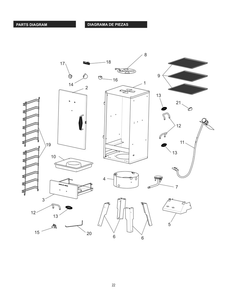 Diagram Diagram and Parts List for 15202023 2015 Char-Broil Smoker