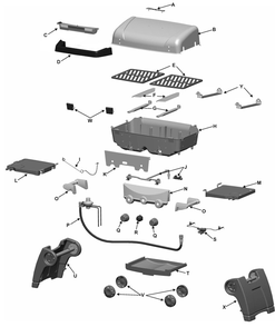 Diagram Diagram and Parts List for 10401609  Char-Broil Grill
