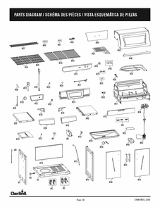 Diagram Diagram and Parts List for 463258622 2022 Char-Broil Grill
