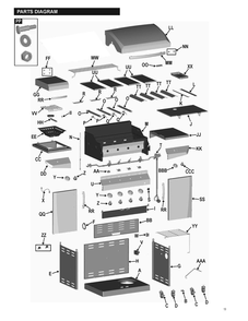 Diagram 1 Diagram and Parts List for 466271312  Char-Broil Grill