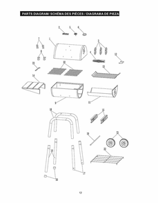 Diagram Diagram and Parts List for 21302054 2021 Char-Broil Grill