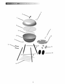 Diagram Diagram and Parts List for 15302035  Char-Broil Grill