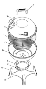 Diagram Diagram and Parts List for 12301719  Char-Broil Grill