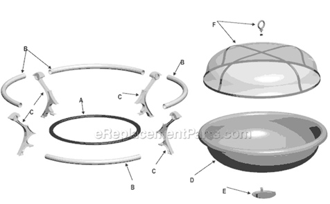 Part Location Diagram of 29100524 Char-Broil Firebowl Kit