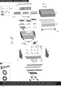 Diagram Diagram and Parts List for 463268507  Char-Broil Grill