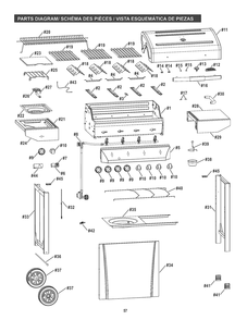 Diagram Diagram and Parts List for 461471717  Char-Broil Grill