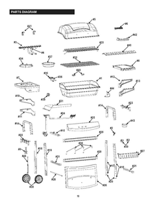 Diagram Diagram and Parts List for 463722714  Char-Broil Grill