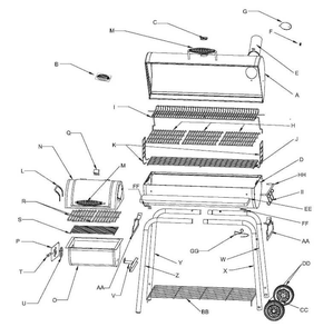 Part Location Diagram of 1767087 Char-Broil Side Handle
