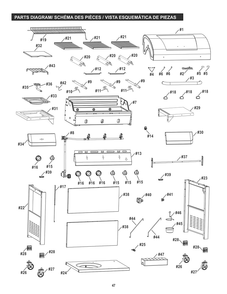 Diagram Diagram and Parts List for 463436515 (T480)(2015) Char-Broil Grill