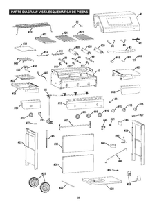 Diagram Diagram and Parts List for 463335115 (T450)(2015) Char-Broil Grill