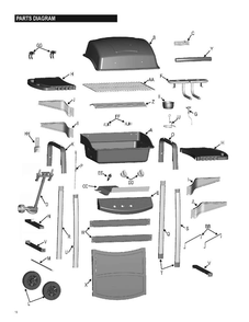 Diagram Diagram and Parts List for 463620413  Char-Broil Grill