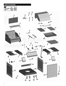 Diagram 1 Diagram and Parts List for 466250212  Char-Broil Grill