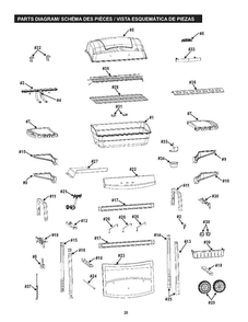 Diagram Diagram and Parts List for 461720014  Char-Broil Grill