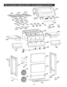 Diagram Diagram and Parts List for 461334814  Char-Broil Grill