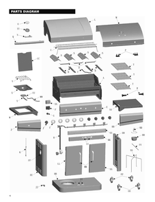 Diagram Diagram and Parts List for 463460711  Char-Broil Grill