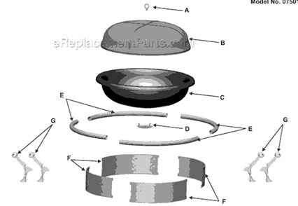 Part Location Diagram of 55700240 Char-Broil Ash Container Kit