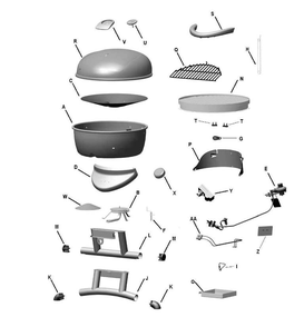 Diagram Diagram and Parts List for 13601833  Char-Broil Grill