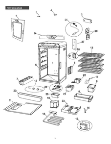 Diagram Diagram and Parts List for 19202101 2019 Char-Broil Smoker