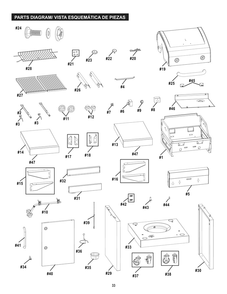 Diagram Diagram and Parts List for 463633316 2016 Char-Broil Grill