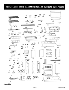 Part Location Diagram of G619-0800-W1 Char-Broil Left Side Panel for Firebox