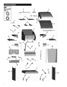 Diagram 1 Diagram and Parts List for 461210010  Char-Broil Grill