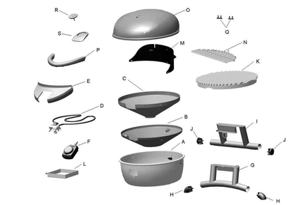 Diagram Diagram and Parts List for 13601831  Char-Broil Grill