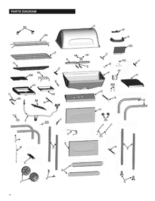 Diagram 1 Diagram and Parts List for 466741510  Char-Broil Grill