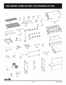 Diagram Diagram and Parts List for 463280219 2019 Char-Broil Grill