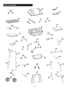Diagram Diagram and Parts List for 465636021 2021 Char-Broil Grill