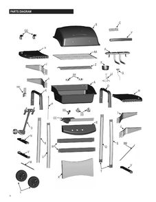 Diagram Diagram and Parts List for 463610712  Char-Broil Grill
