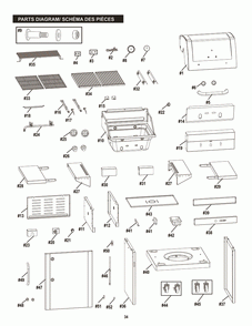 Part Location Diagram of G362-0600-W1 Char-Broil Side Shelf, Fixed