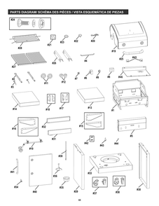 Diagram Diagram and Parts List for 463672016 2016 Char-Broil Grill