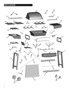 Diagram 1 Diagram and Parts List for 466722313 C-33G3 Char-Broil Grill