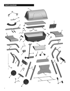 Diagram Diagram and Parts List for 466666510  Char-Broil Grill