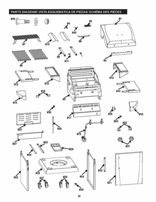 Diagram Diagram and Parts List for 463273614  Char-Broil Grill