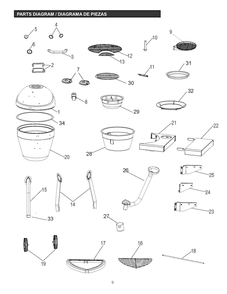 Diagram Diagram and Parts List for 18302084 2018 Char-Broil Grill