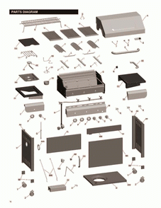 Diagram 1 Diagram and Parts List for 463434313 T-35G5 Char-Broil Grill