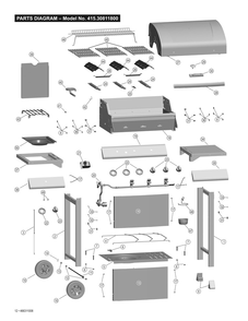Diagram Diagram and Parts List for 41530811  Char-Broil Grill