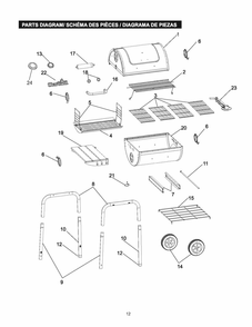 Diagram Diagram and Parts List for 19302056 2019 Char-Broil Grill