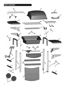 Diagram Diagram and Parts List for 461611513  Char-Broil Grill