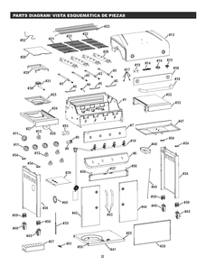 Diagram Diagram and Parts List for 463335519 2019 Char-Broil Grill
