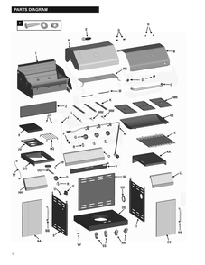 Diagram 1 Diagram and Parts List for 466250511  Char-Broil Grill