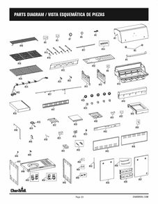 Diagram Diagram and Parts List for 463257520 2020 Char-Broil Grill