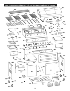 Part Location Diagram of G651-1J01-W1 Char-Broil Control Panel Main