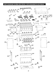 Diagram Diagram and Parts List for 463215514  Char-Broil Grill